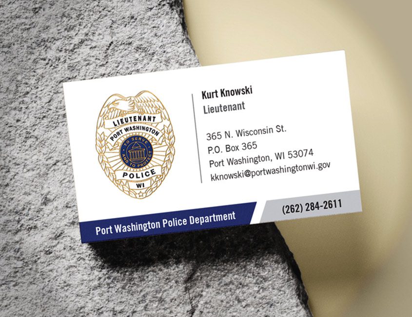 Business Card Designs for Police Departments