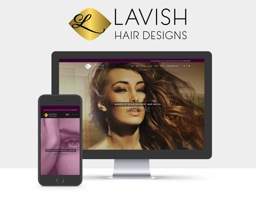 lavish hair designs website development