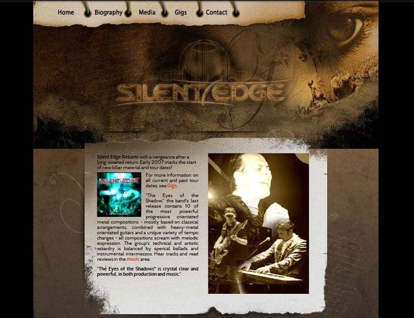 Metal Band Website Design (Silent Edge, Netherlands)