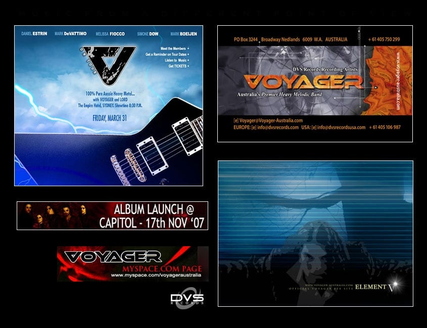 Voyager Australia Band Design and Marketing